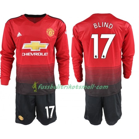 Fußballtrikots Manchester United BLIND 17 Kinder 2018-2019 Langarm Heimtrikotsatz kaufen